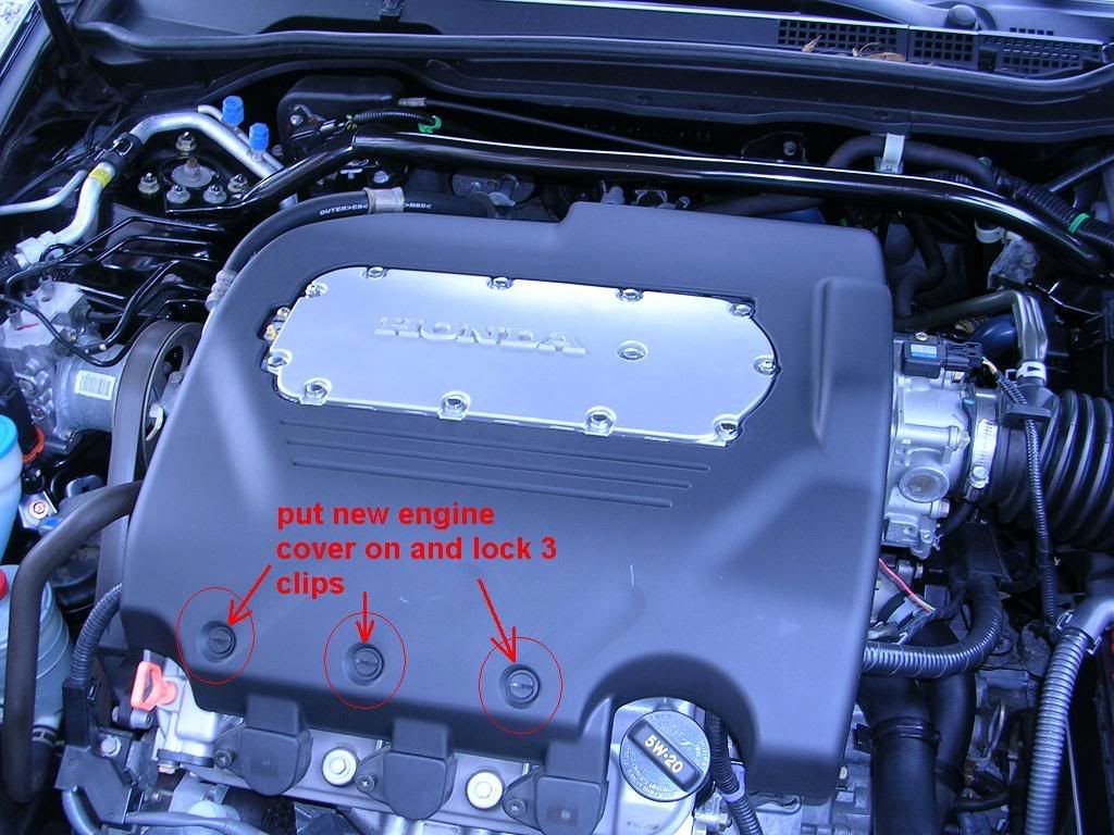 04+ TL engine cover on 7th gen accord V6 DIY Honda Accord Forum V6